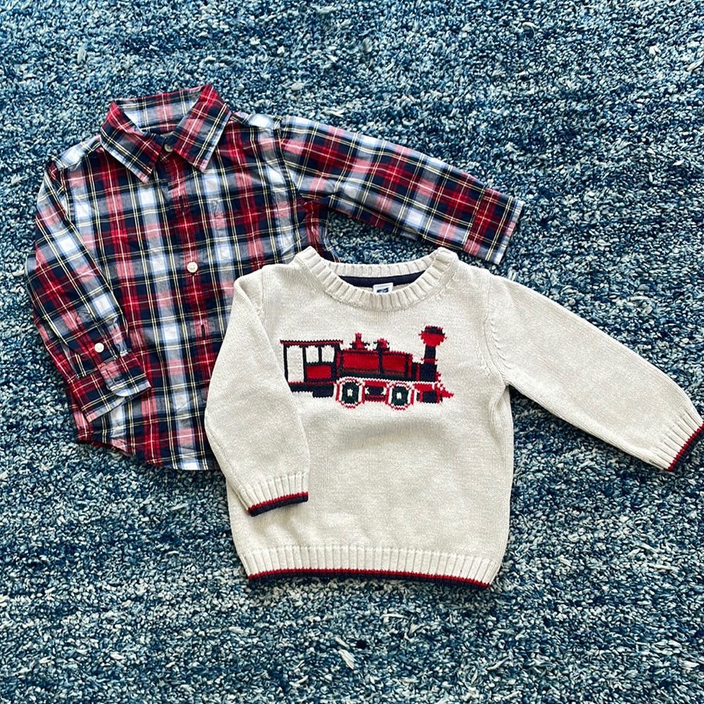Janie and Jack Christmas/Holiday Set (12-18 Months)